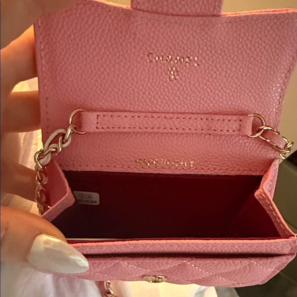 Chanel Pink Quilted Crossbody Wallet - Picture 6 of 10